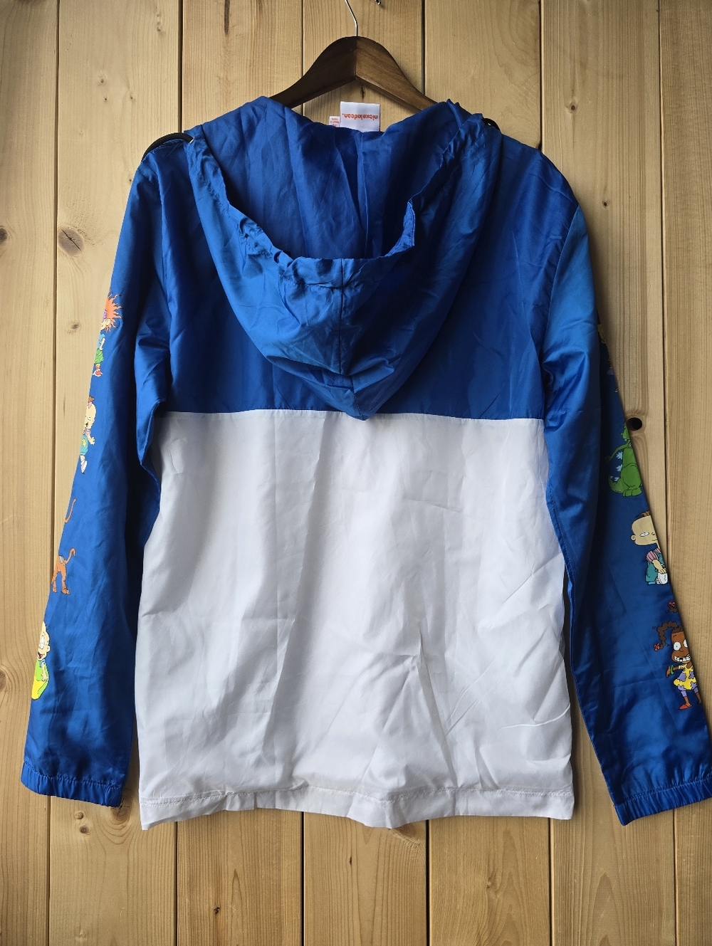 Nickelodeon Rugrats Pullover Windbreaker Cartoon Jacket Blue White Mens Medium - Picture 8 of 13